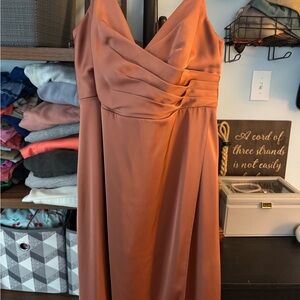 Elegant Rust Orange Women's Dress